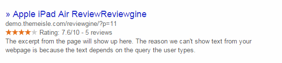 Rich Snippets WP Product Review